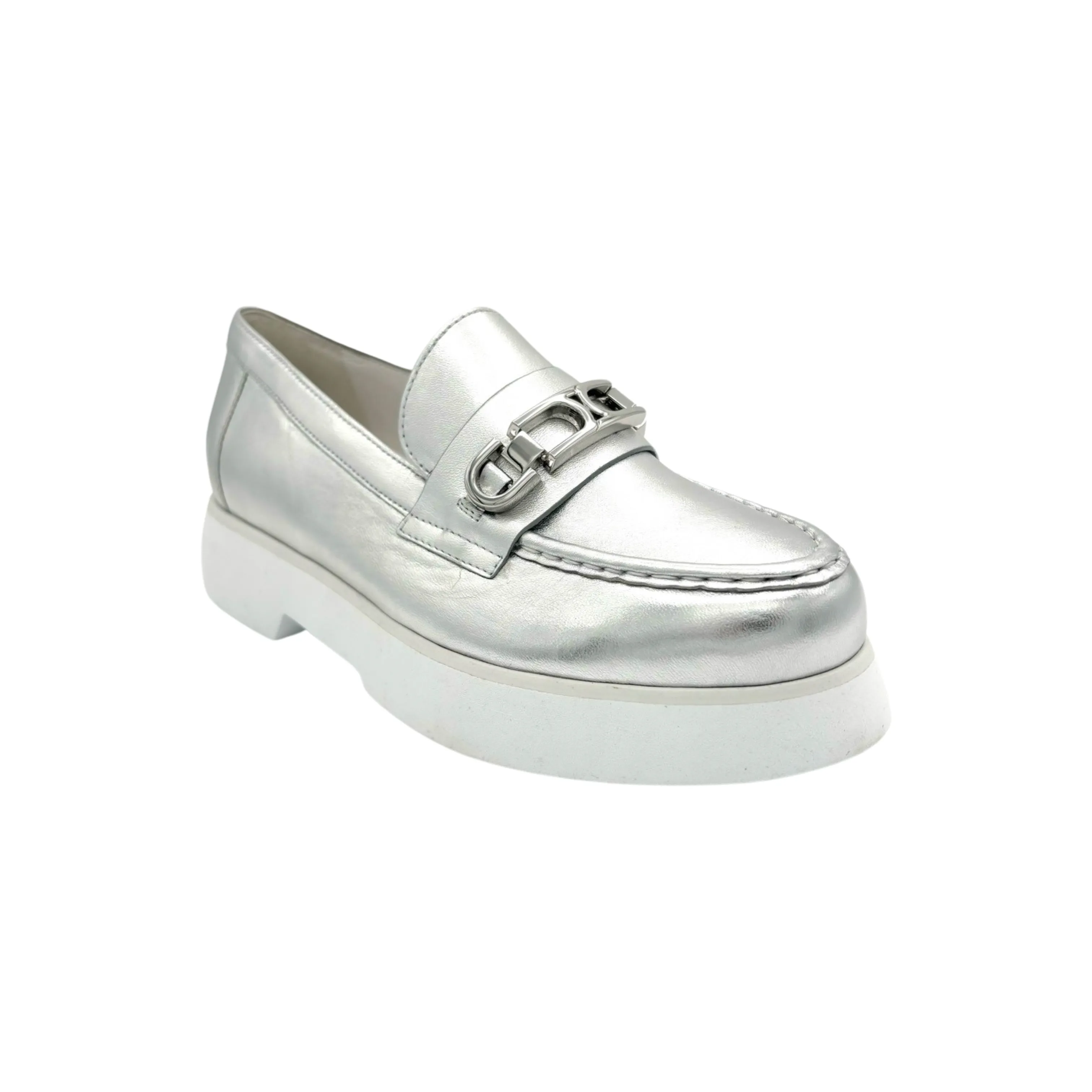 101631 Silver Platform Loafers