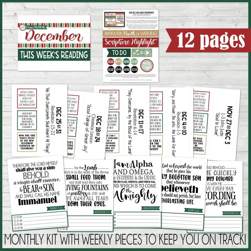 2023 CFM New Testament Family Bulletin Board Kit {DECEMBER} PRINTABLE