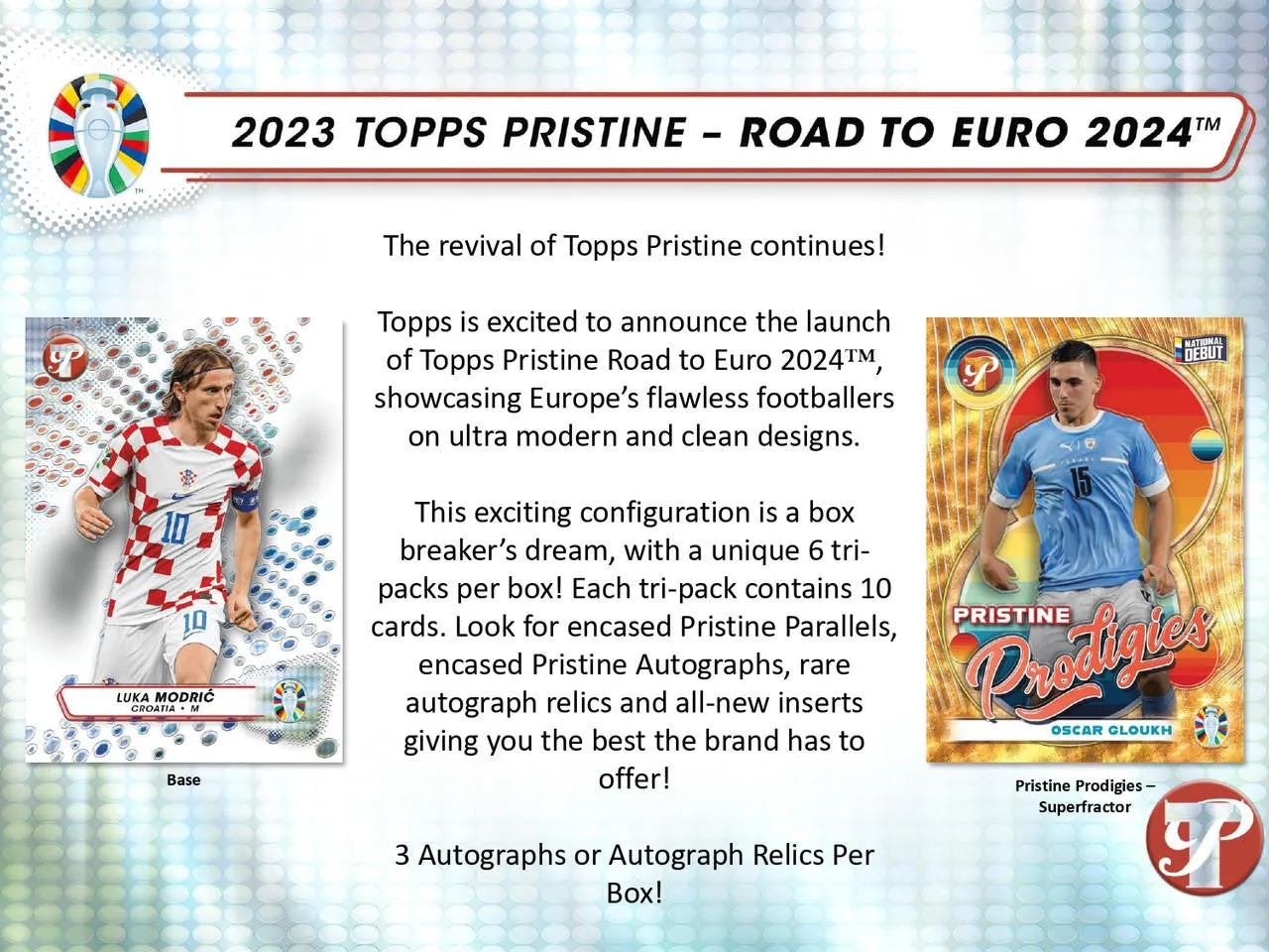 2023 TOPPS PRISTINE ROAD TO EURO 2024 SOCCER HOBBY PACK