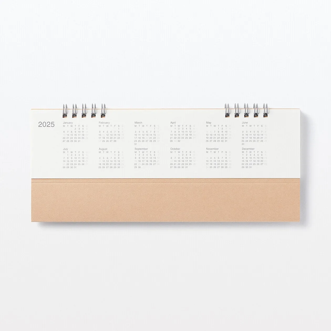 2025 Weekly Flip Desktop Calendar (Mon to Sun) - Horizontal