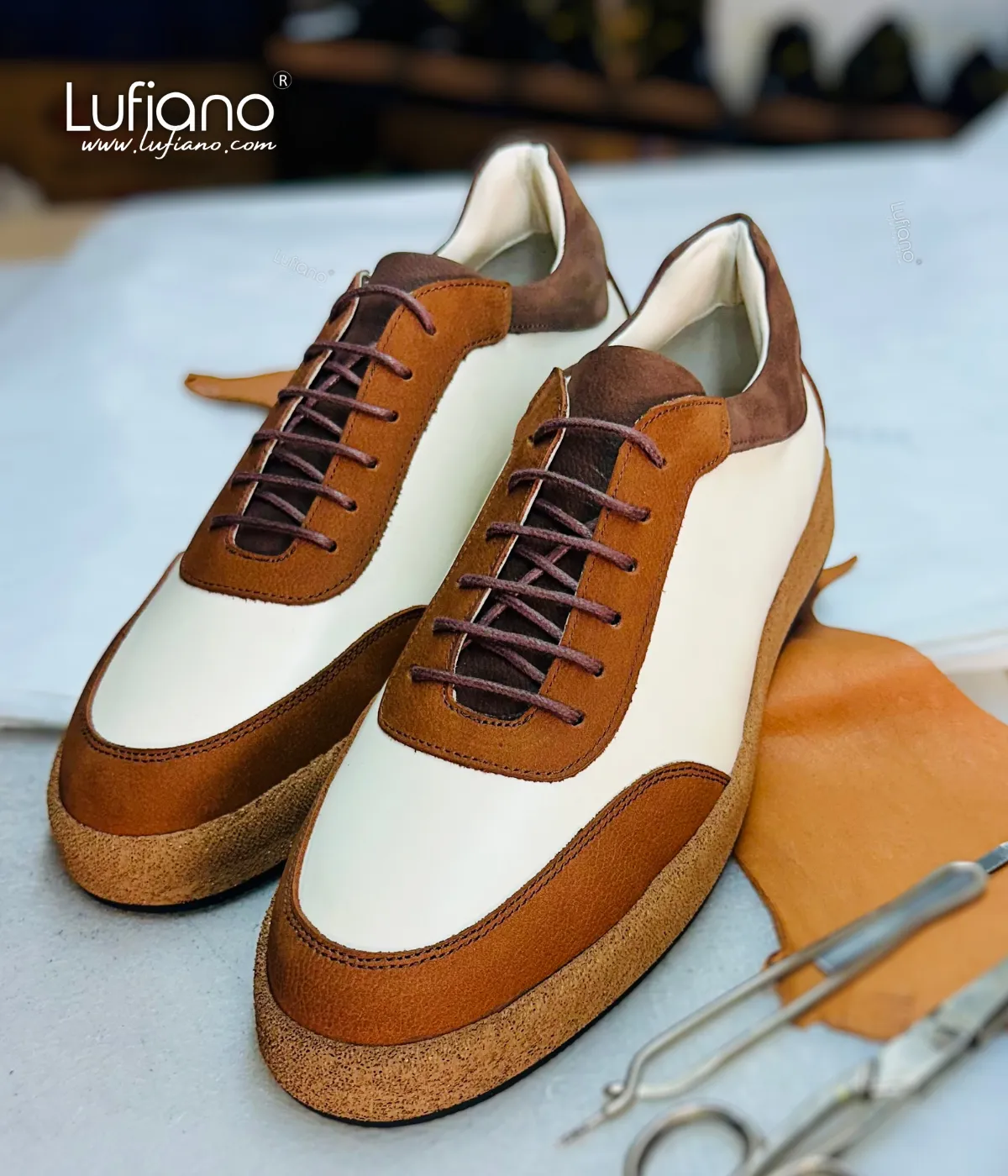 222B - Lufiano Leather Sneaker- Brown