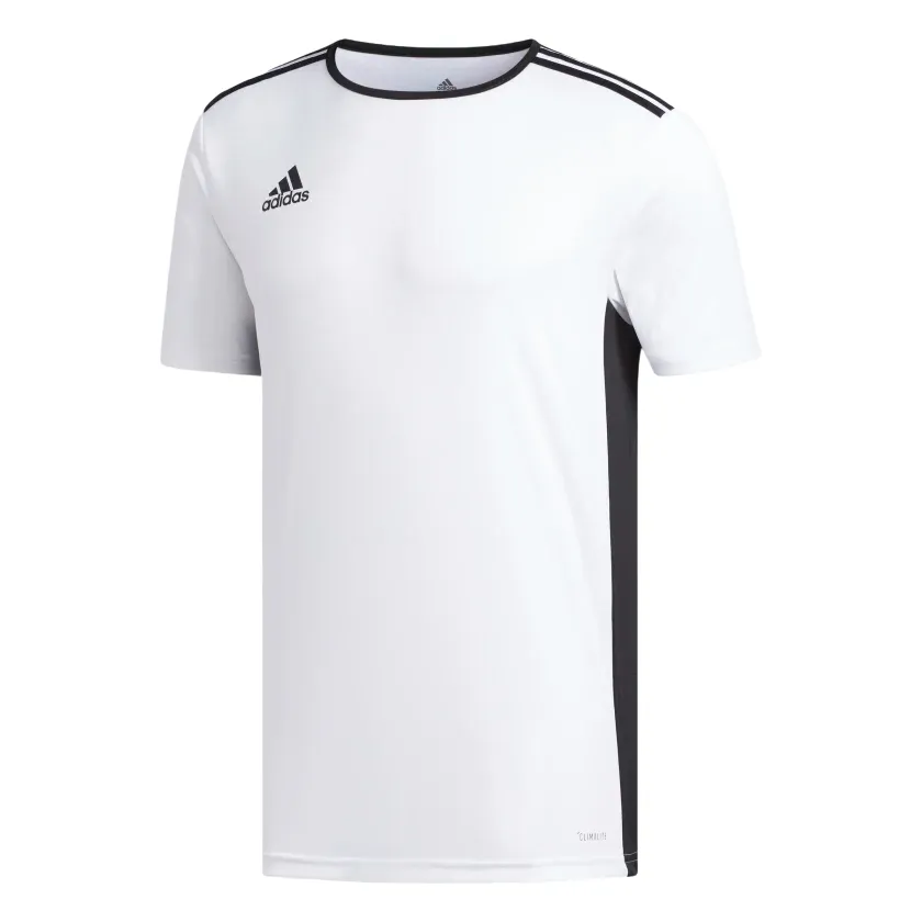 3 x Adidas Mens Entrada 18 White/Black Football/Soccer Athletic Jersey