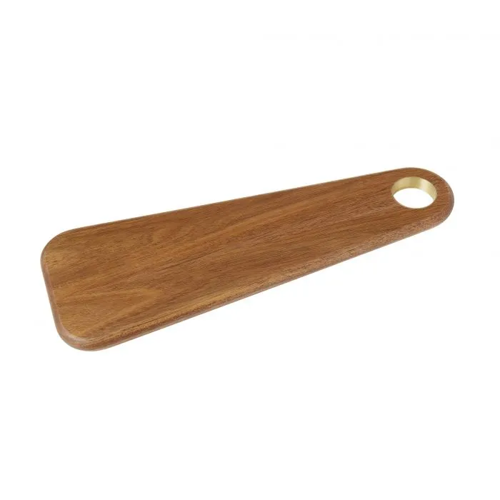 45cm Acacia & Brass Serving Board