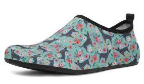 Australian Cattle Dog Flower Aqua Barefoot Shoes