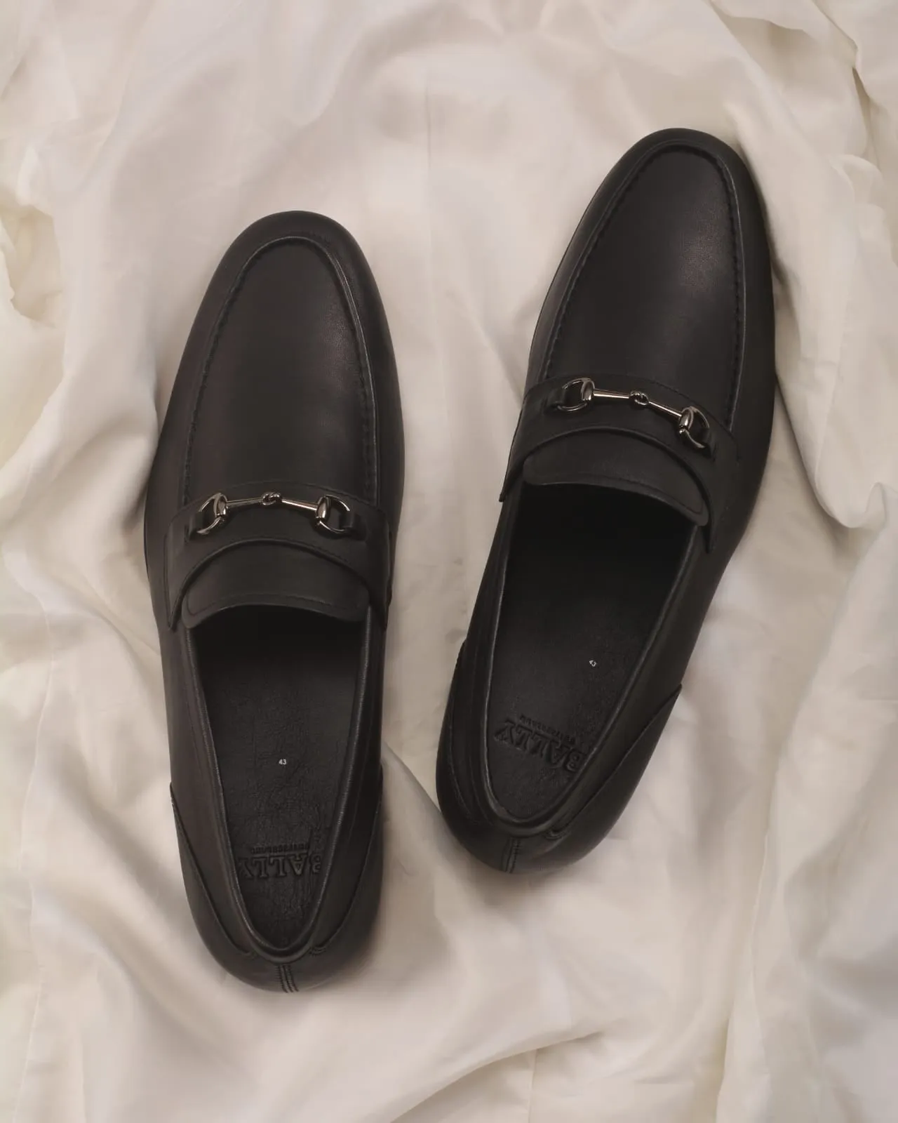 BALLY Leather Loafers In Black