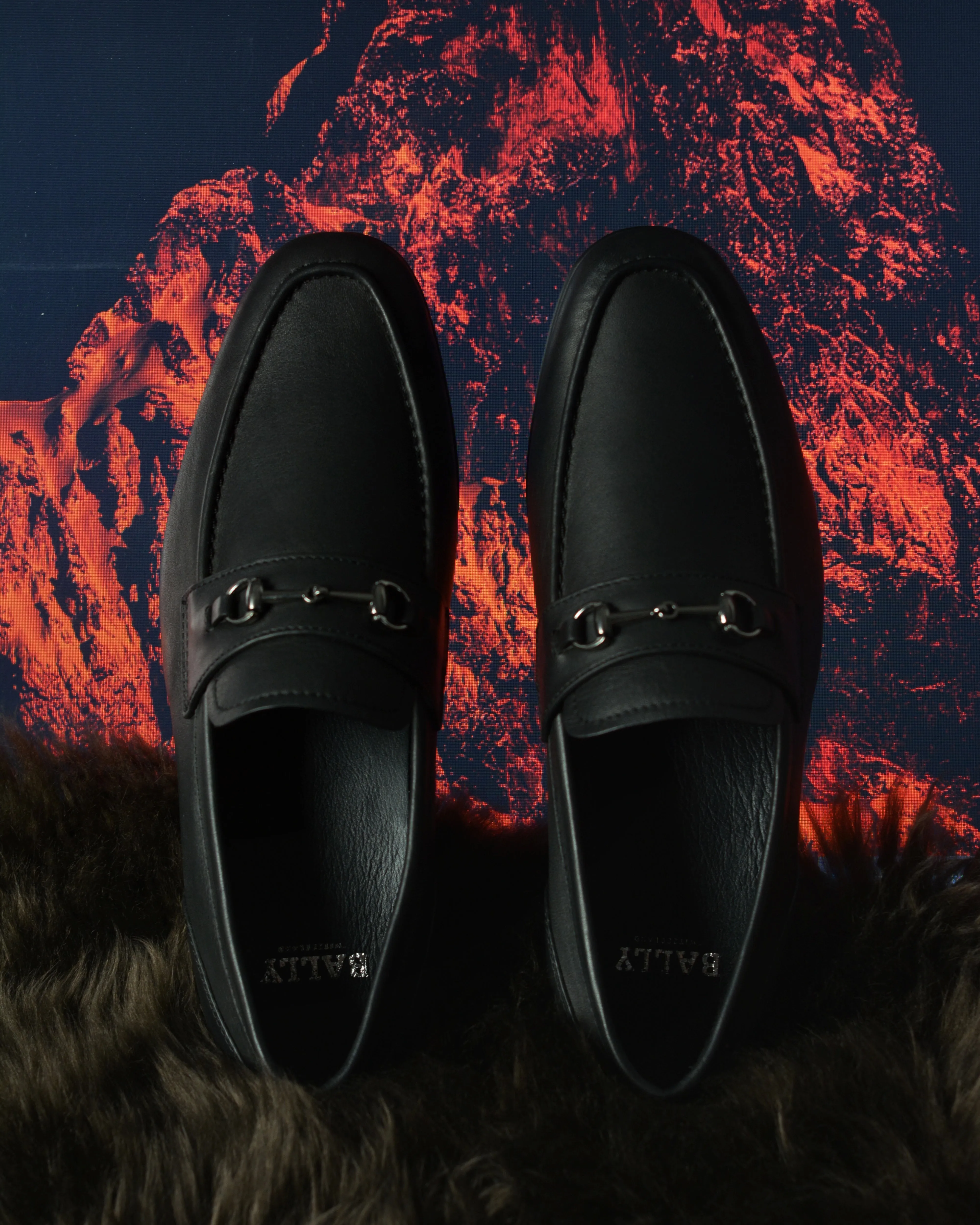 BALLY Leather Loafers In Black