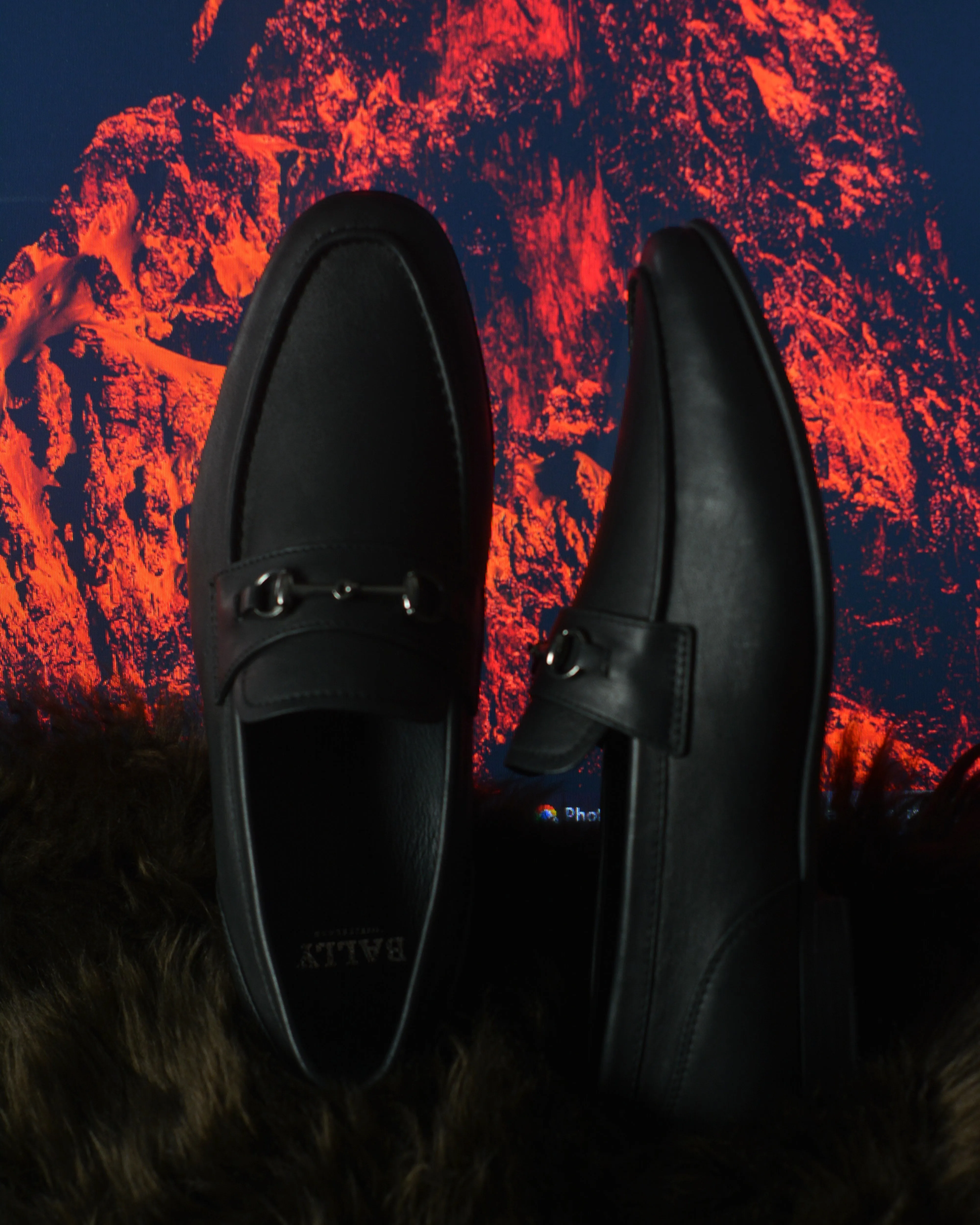 BALLY Leather Loafers In Black