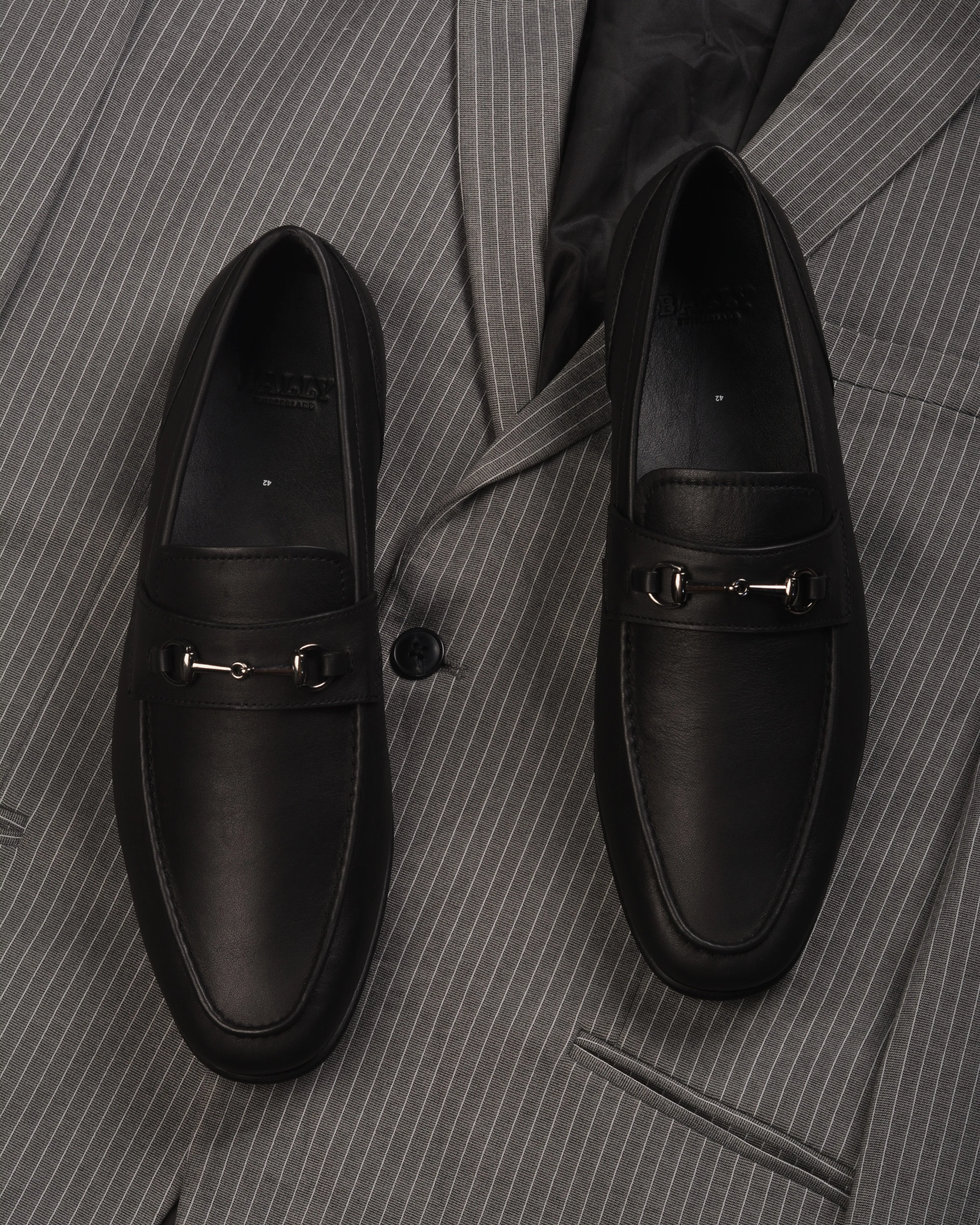 BALLY Leather Loafers In Black