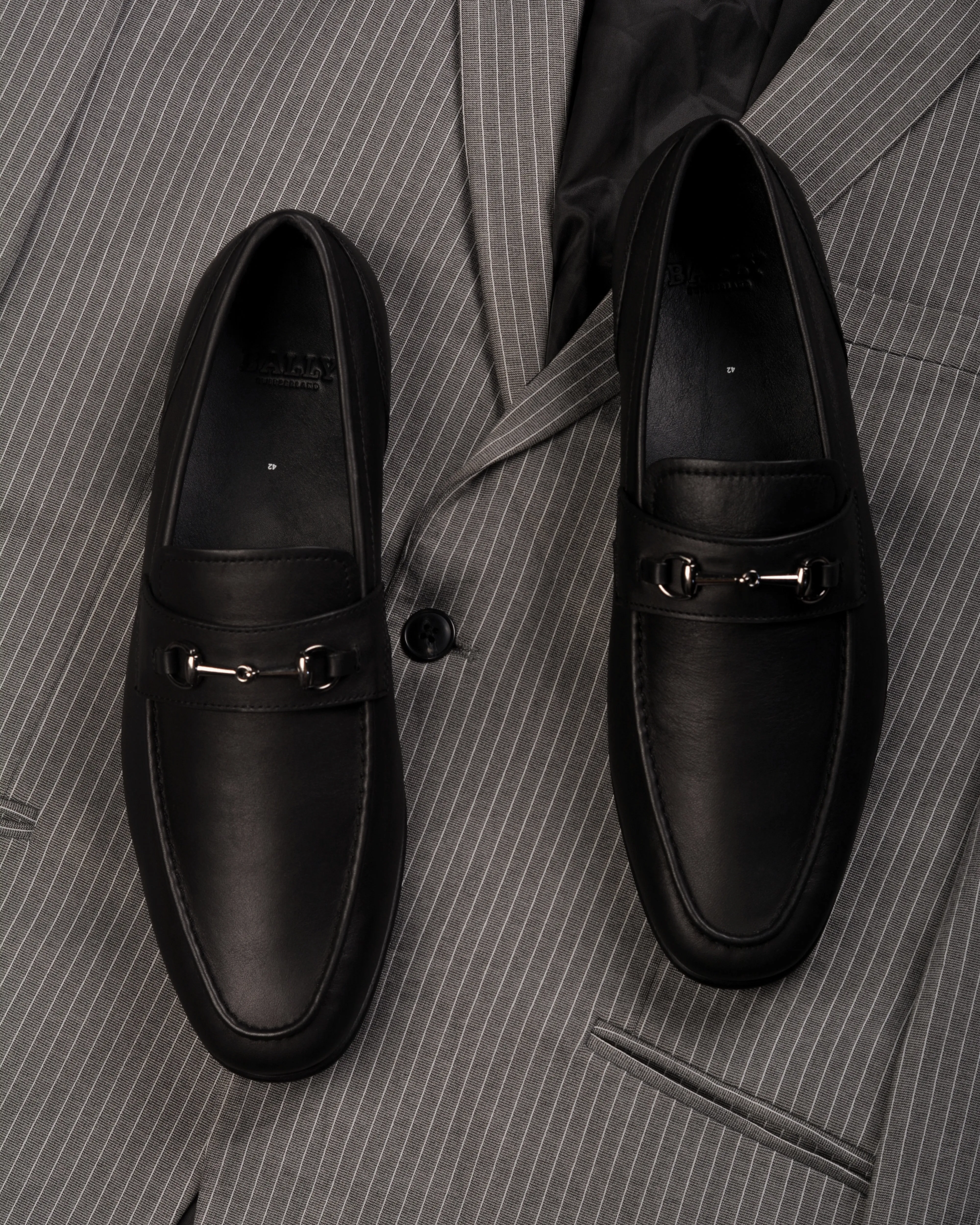 BALLY Leather Loafers In Black