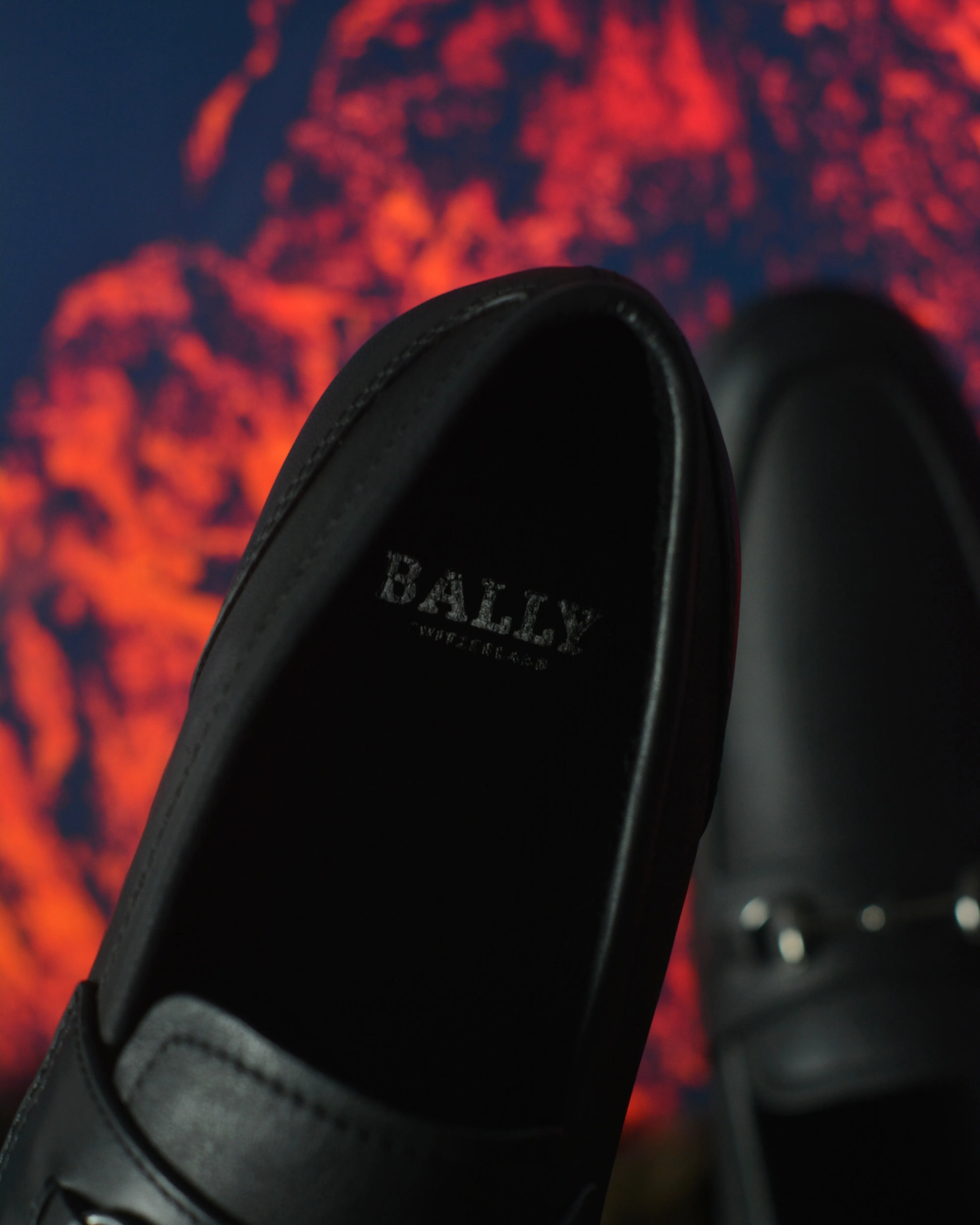 BALLY Leather Loafers In Black