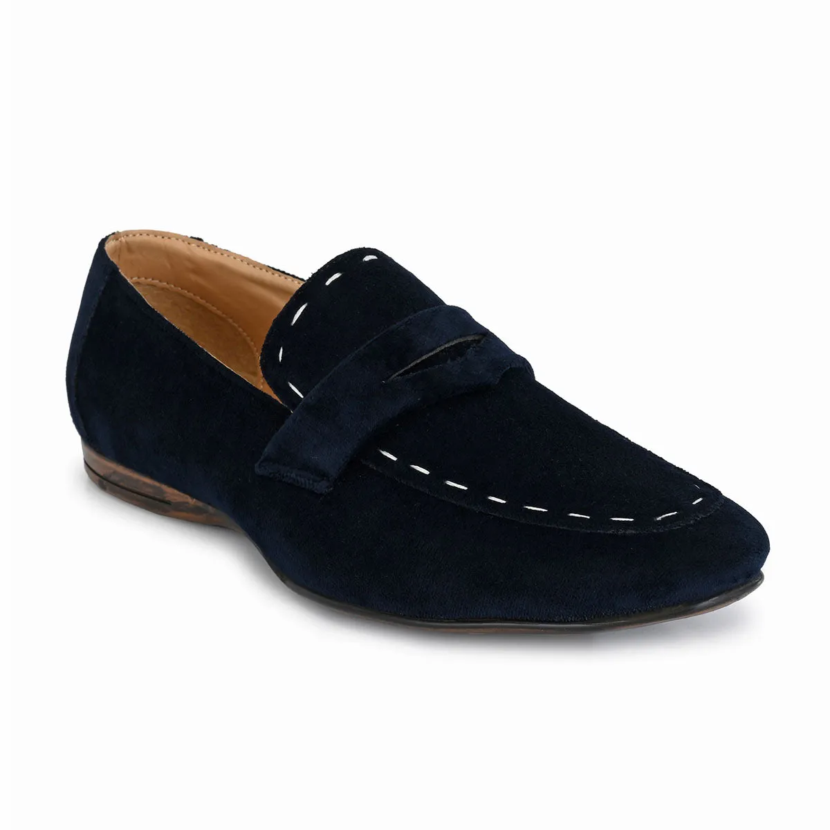 Blue Velvet Loafers