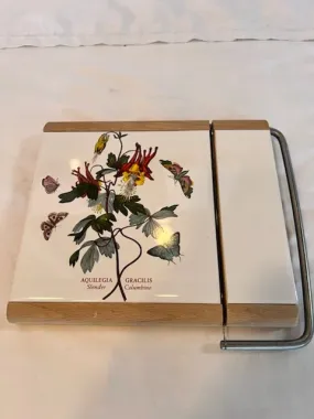 Botanical Garden Wood/Tile Cheese Cutting Board