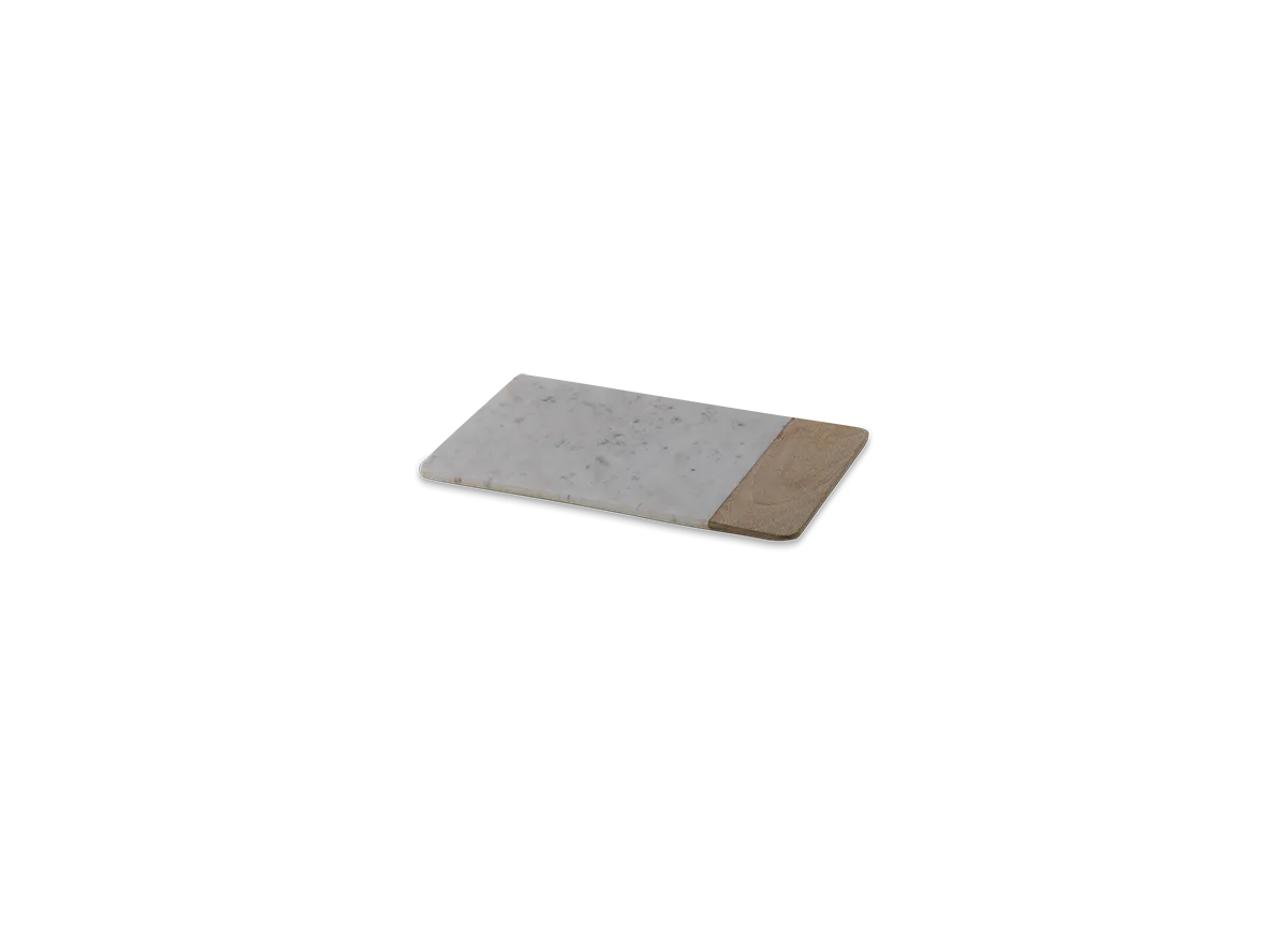 Bwari Long Marble Serving Board - White