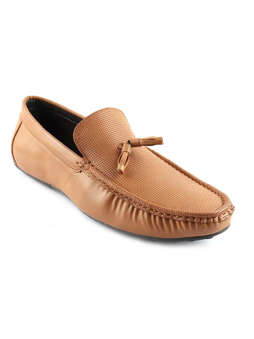 Camel Tassel Loafers