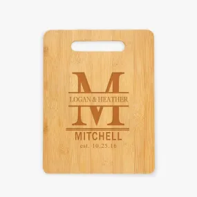 Couples Personalized Wooden Cutting Board