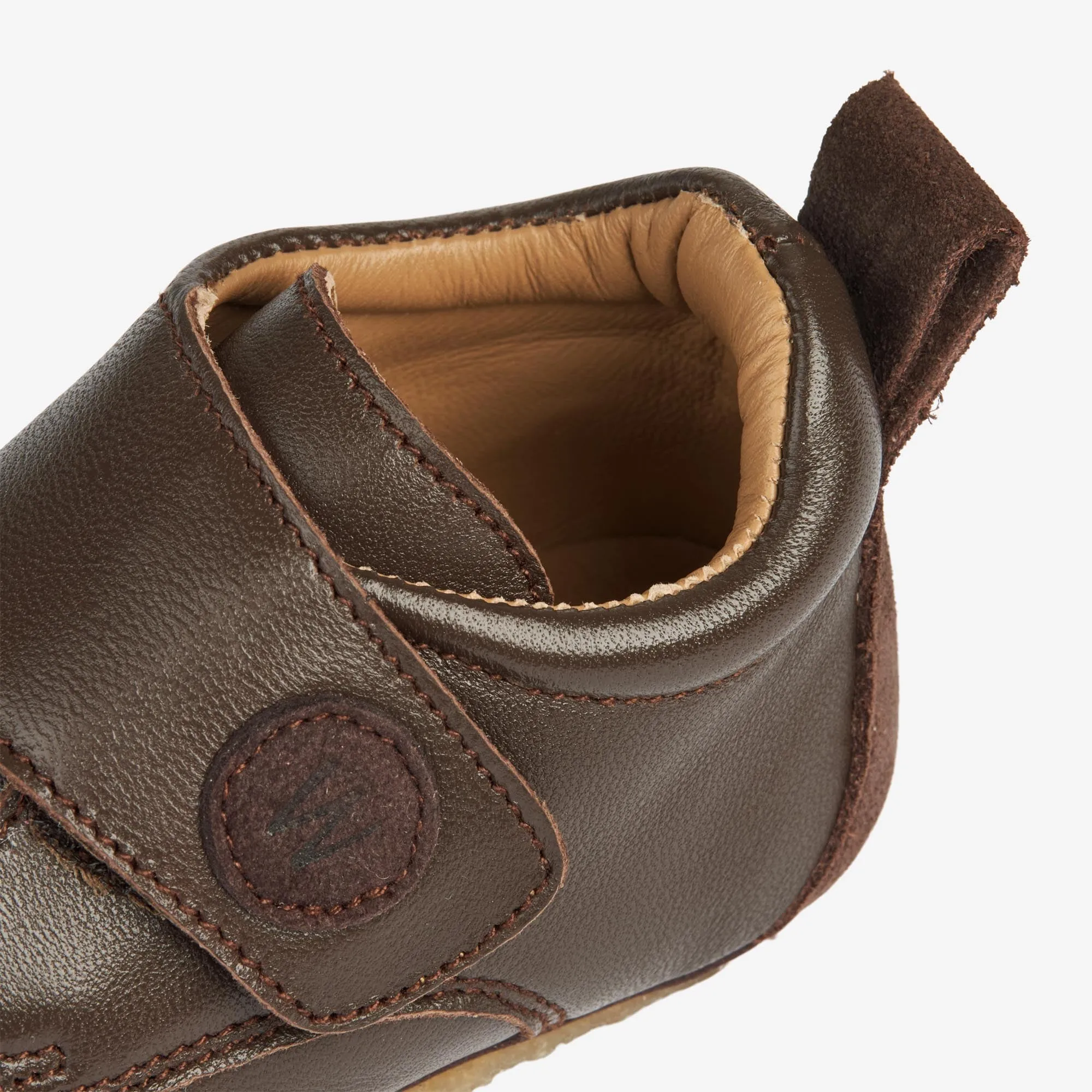 Dakota Leather Indoor Shoe | Baby - dark brown