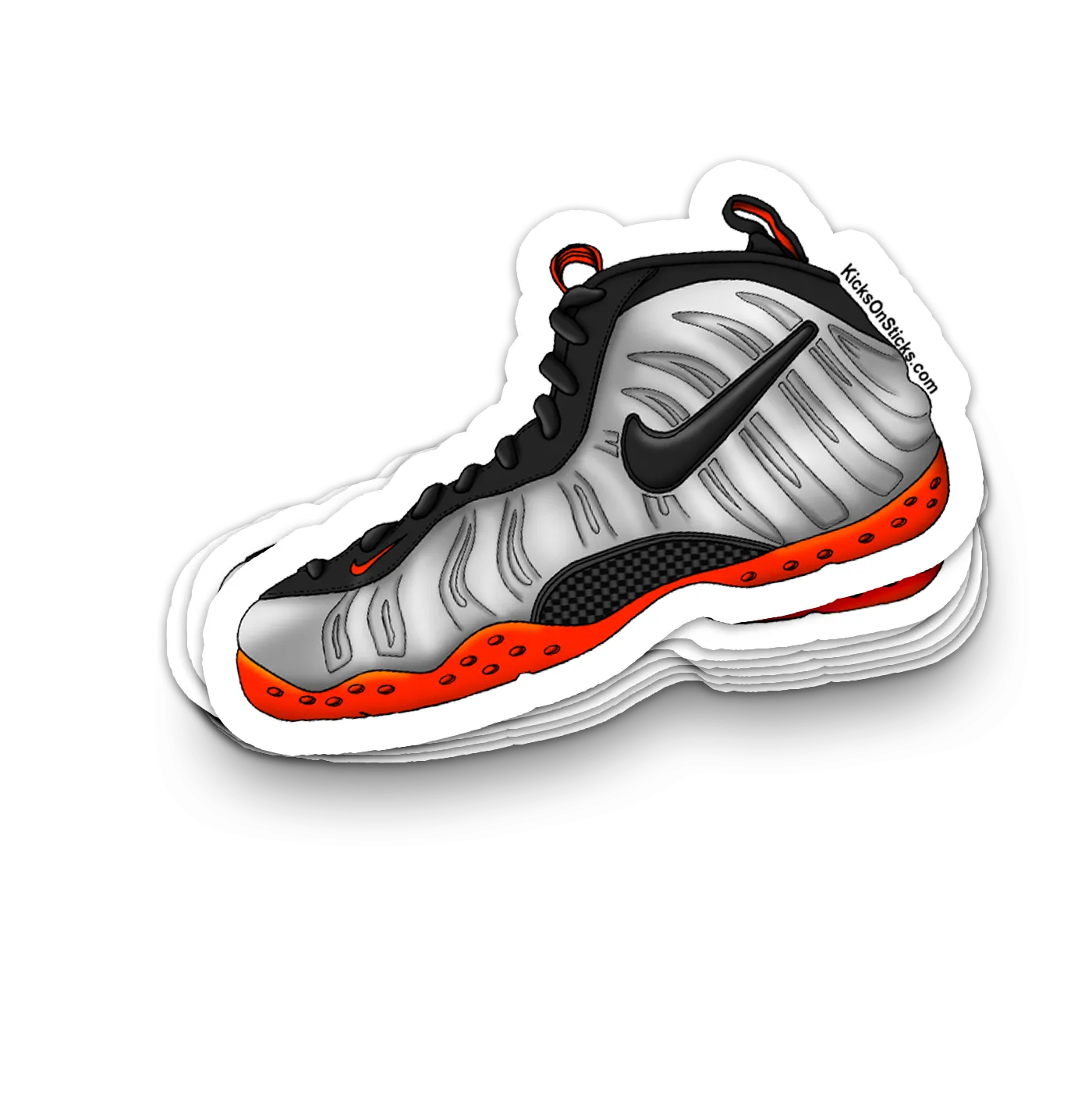 Foamposite Pro "Crimson" Sneaker Sticker