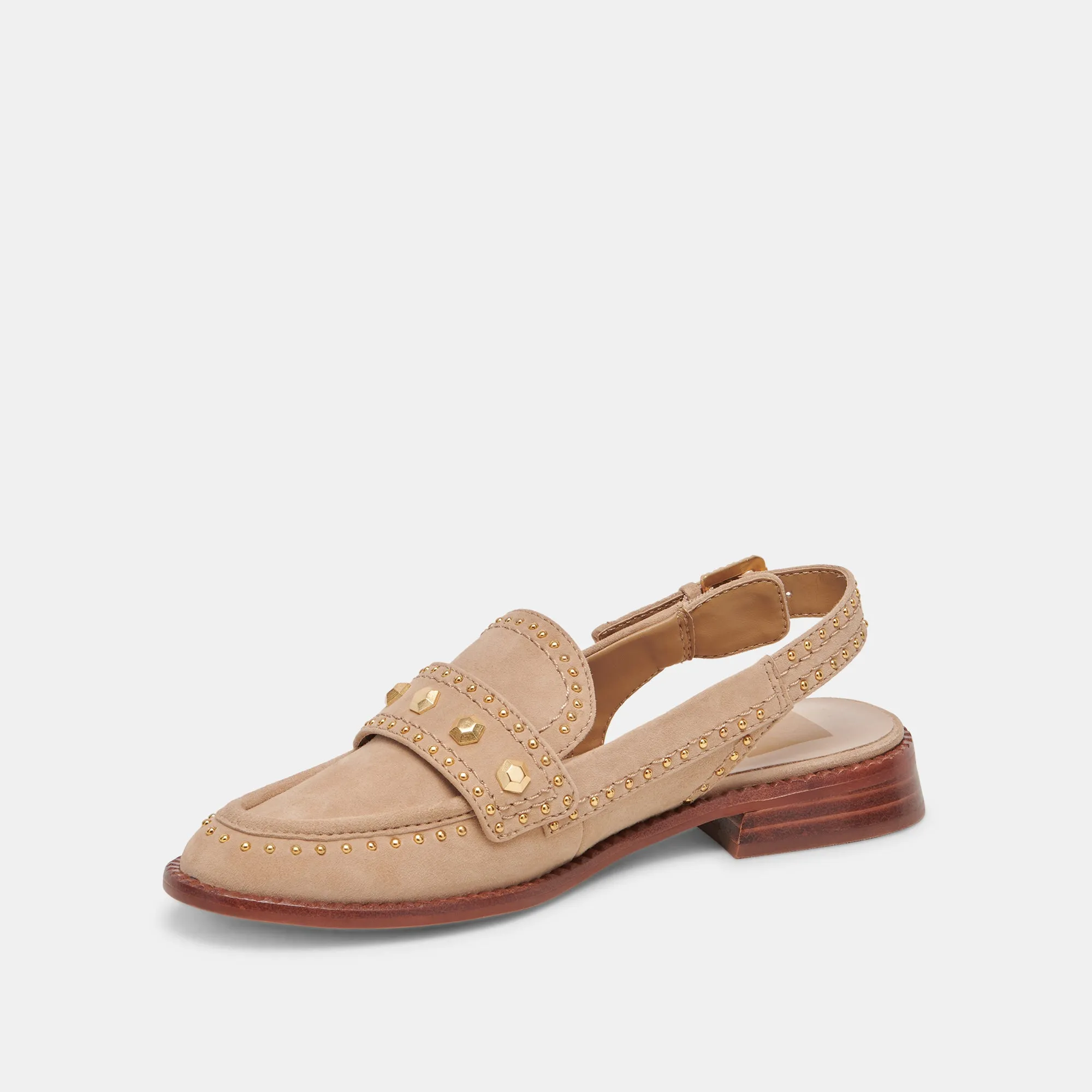 HARDI STUD LOAFERS CAMEL SUEDE