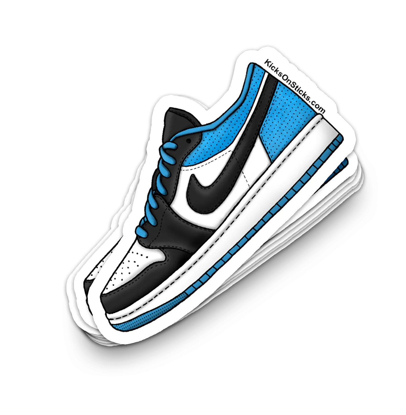 Jordan 1 Low "Laser Blue" Sneaker Sticker