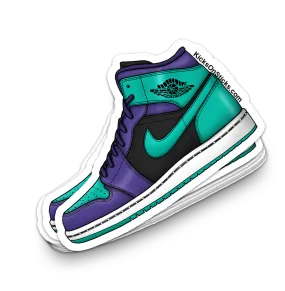 Jordan 1 Mid "Black Grape" Sneaker Sticker