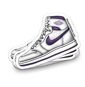 Jordan 1 "White Court Purple" Sneaker Sticker