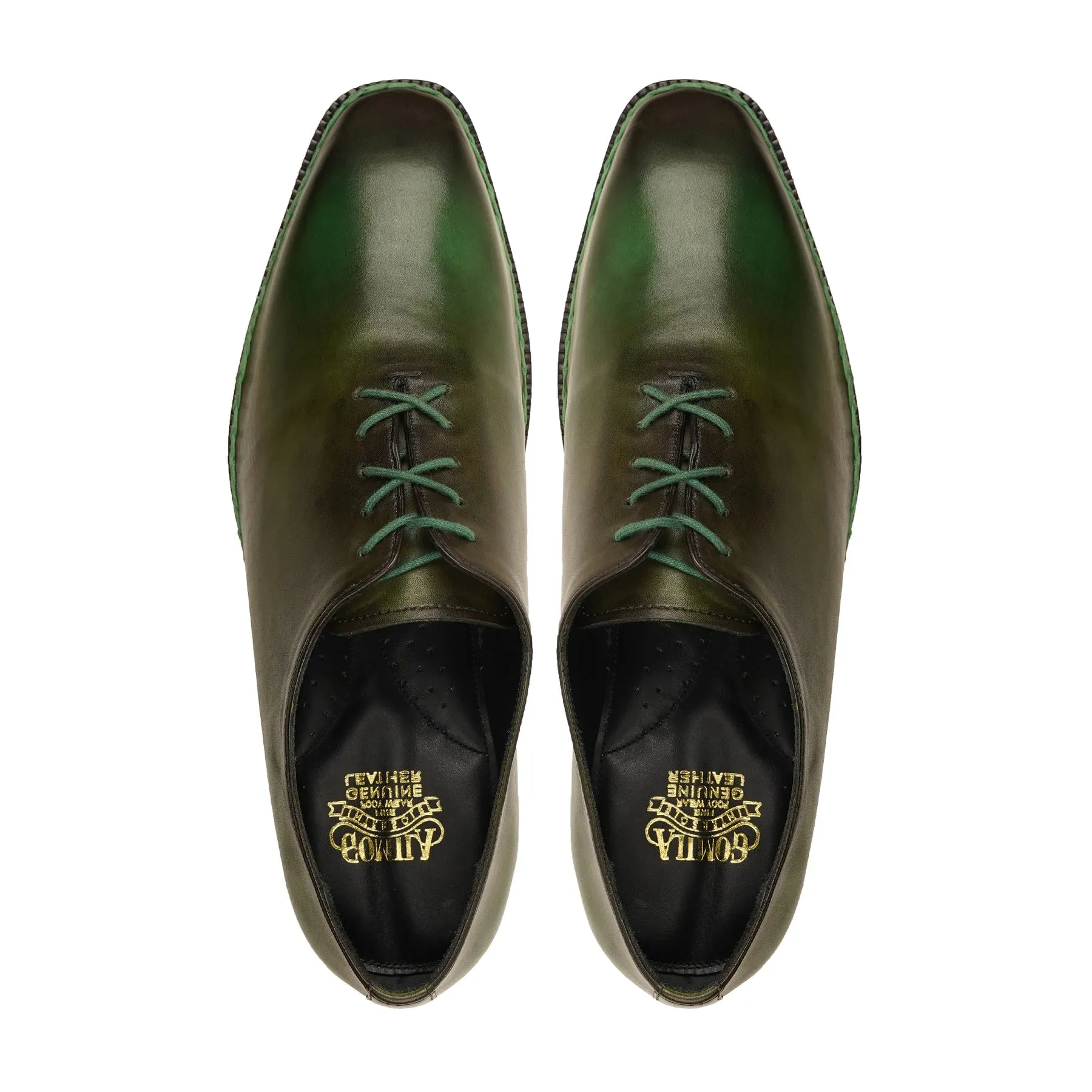 Lieksa - Men's Burnish Green Calf Leather Wholecut Shoe