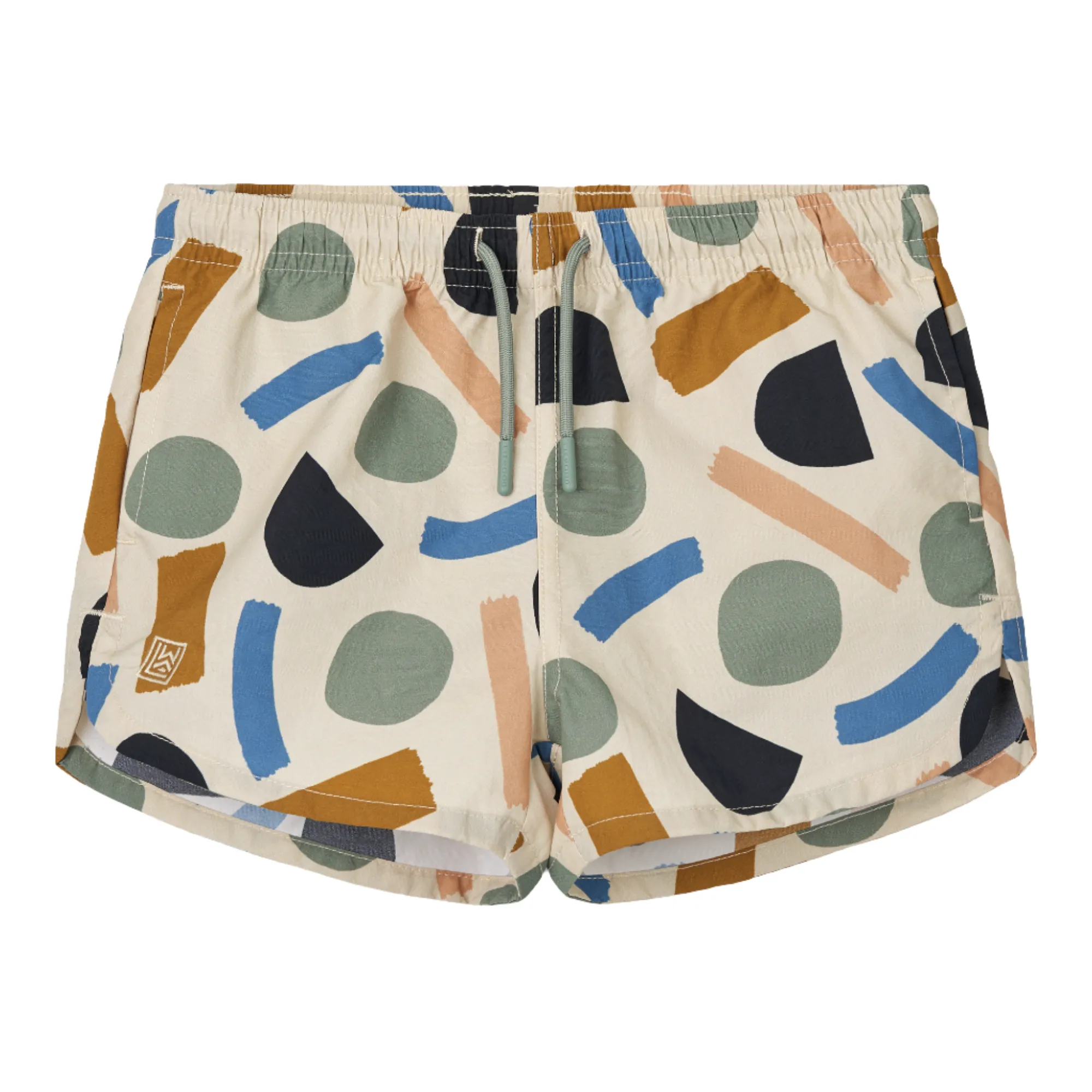 Liewood Aiden Printed Board Shorts - Paint Strokes Peppermint