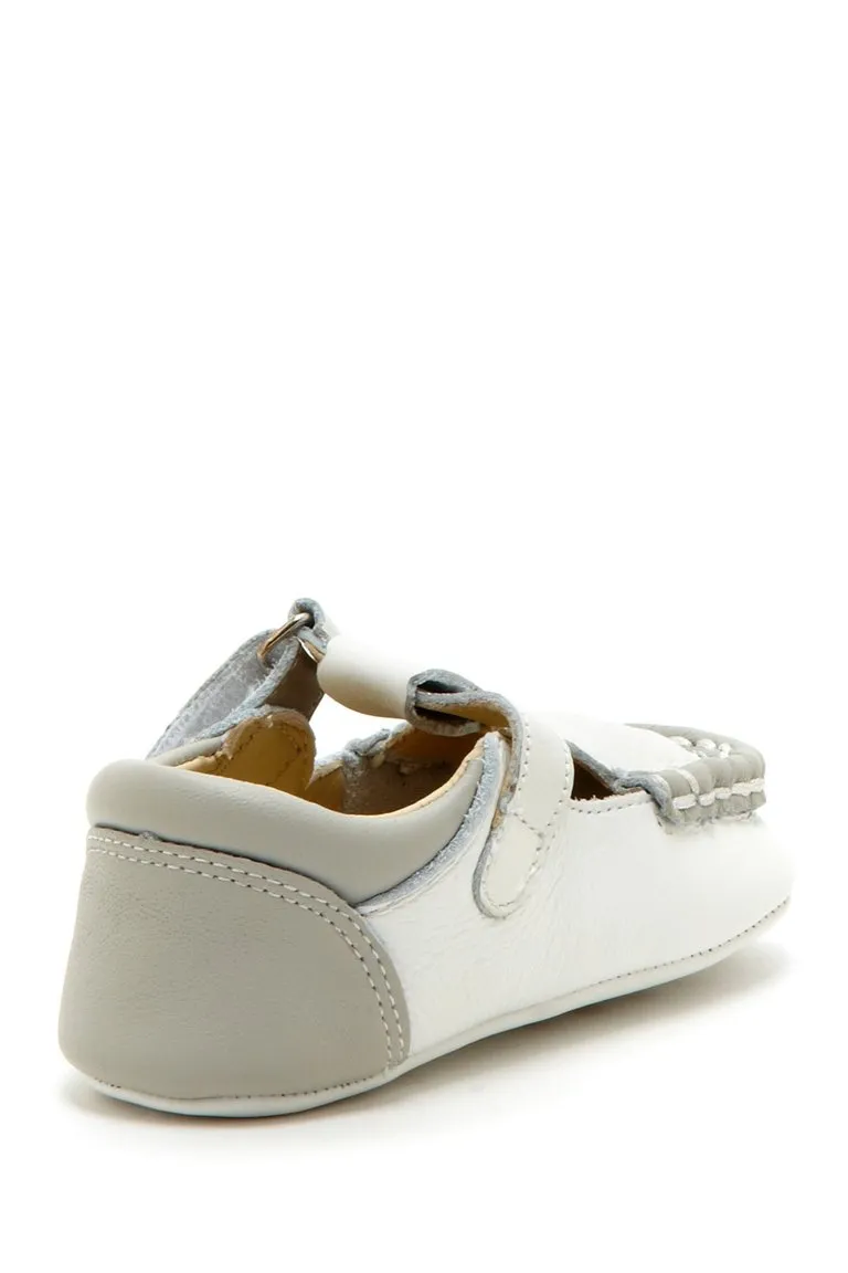 Light Gray Colorblock T-Strap Loafers