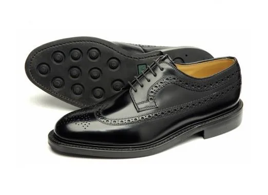 LOAKE Sovereign Classic Brogue Shoe - Black