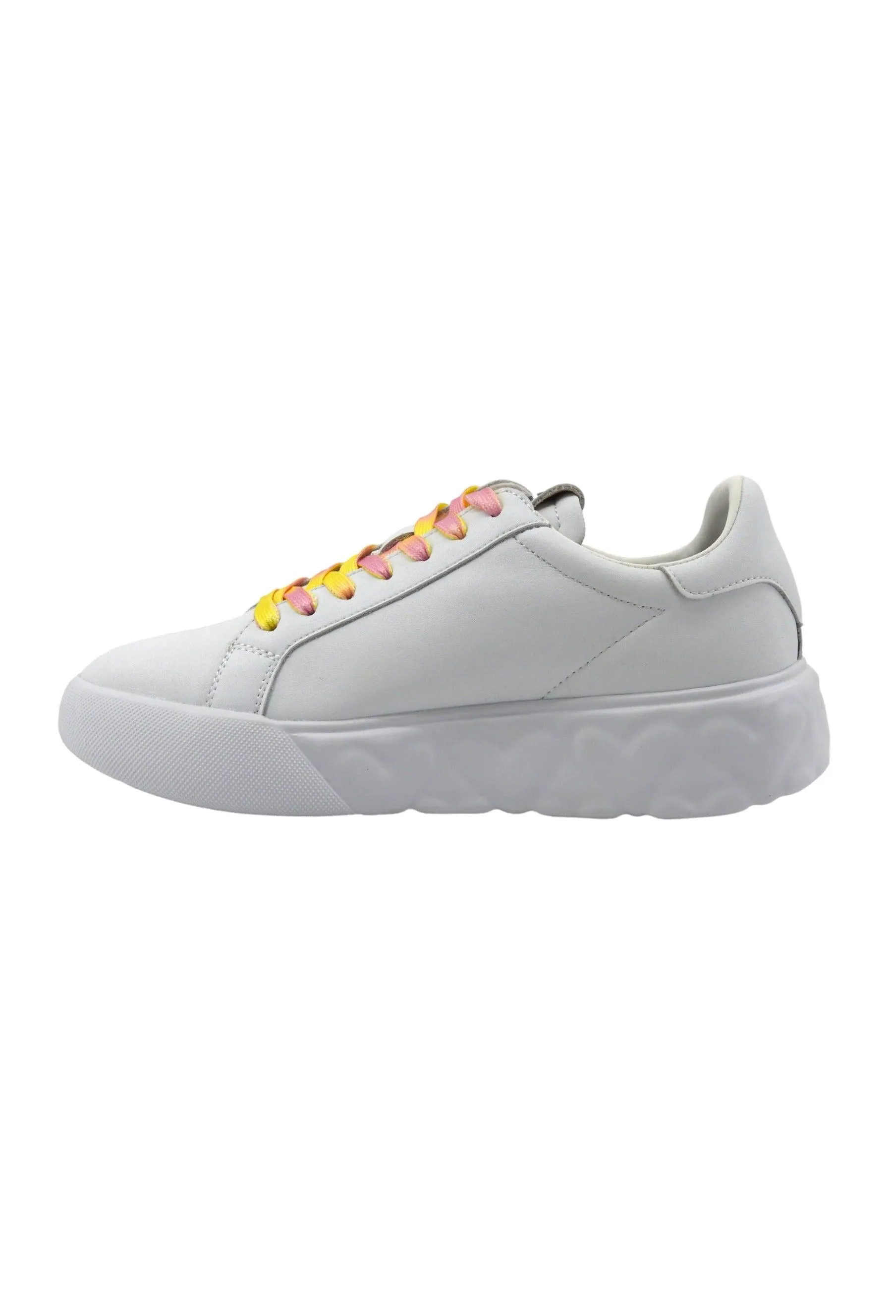 LOVE MOSCHINO Sneaker Donna Bianco Fuxia Multi JA15024G1IIDC10A