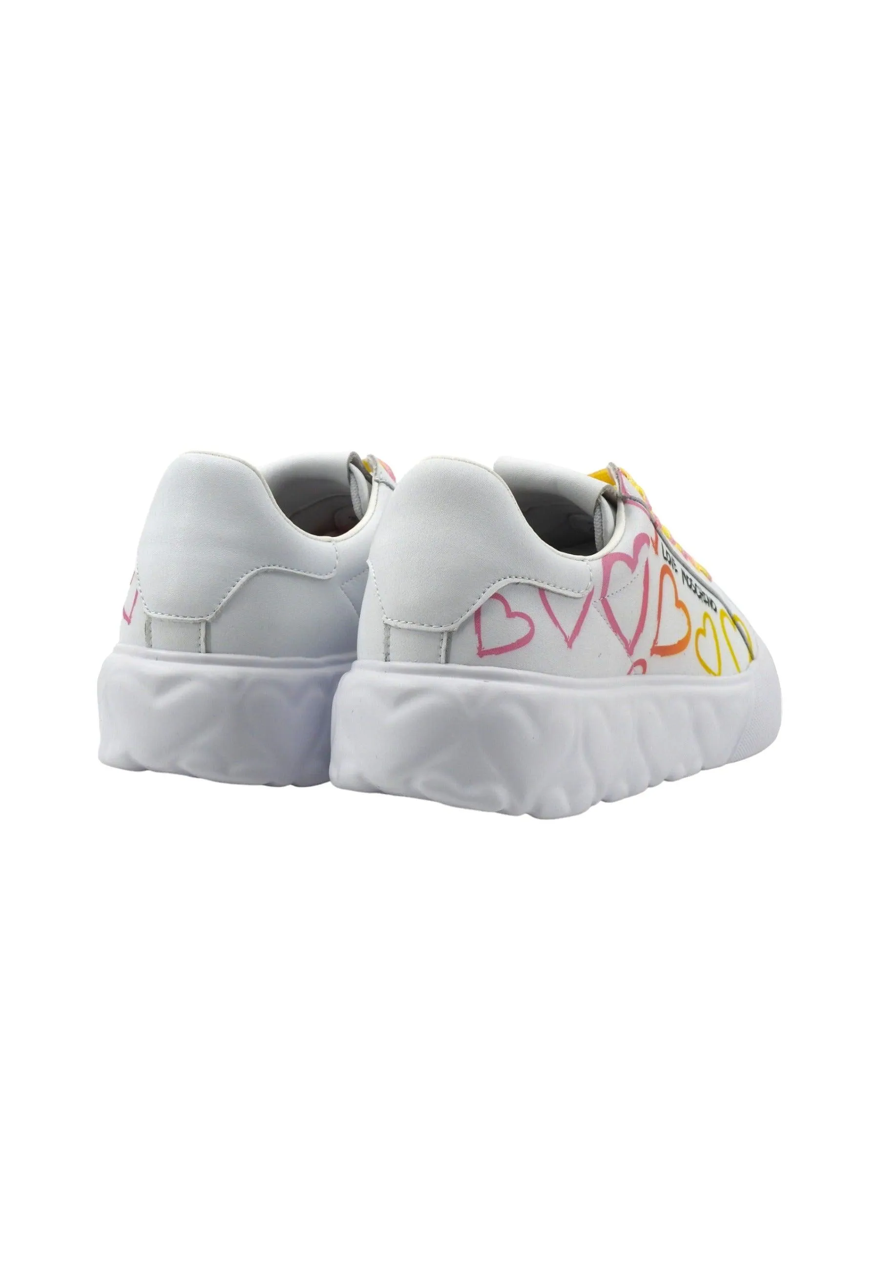 LOVE MOSCHINO Sneaker Donna Bianco Fuxia Multi JA15024G1IIDC10A