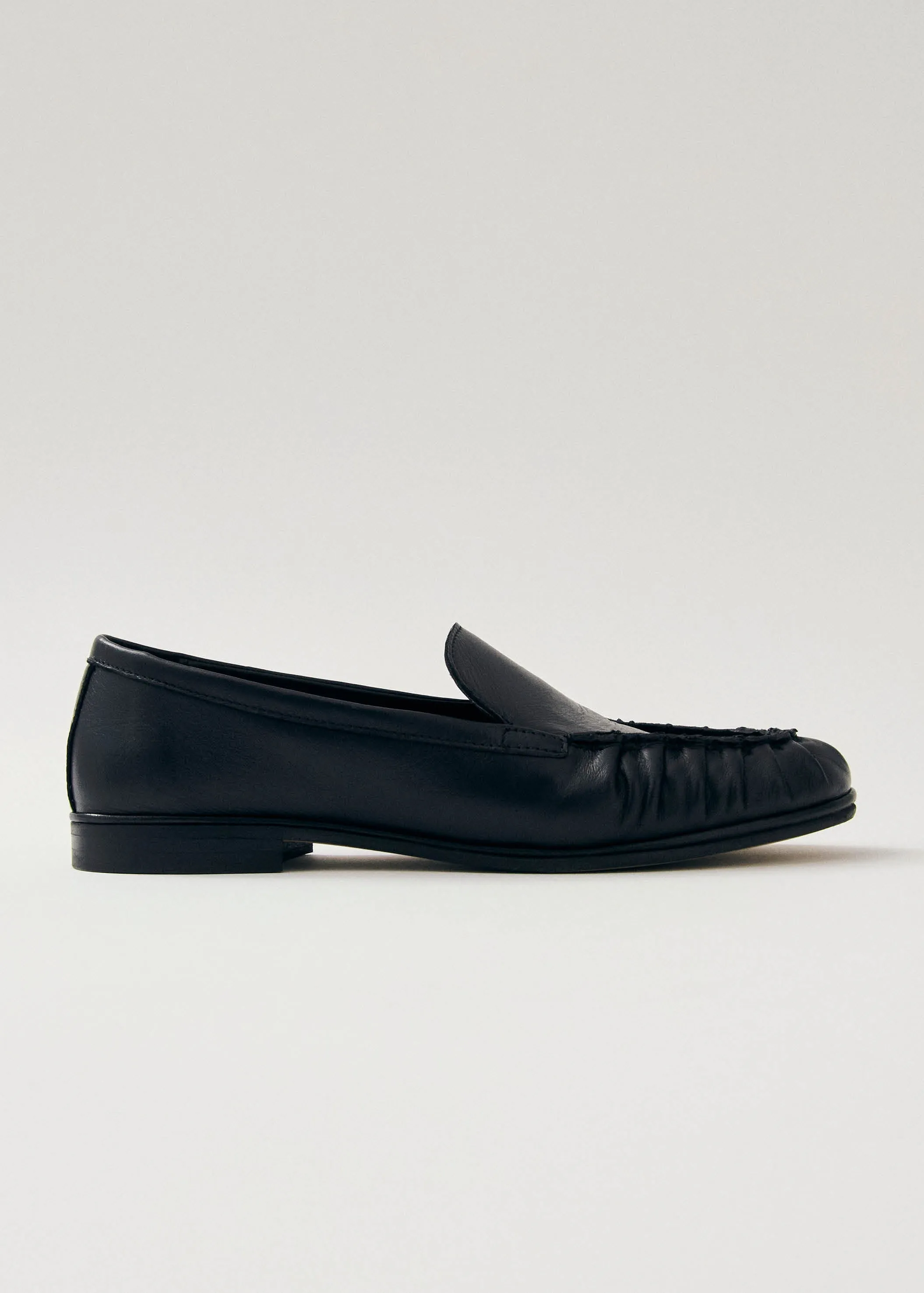 Marty Black Leather Loafers