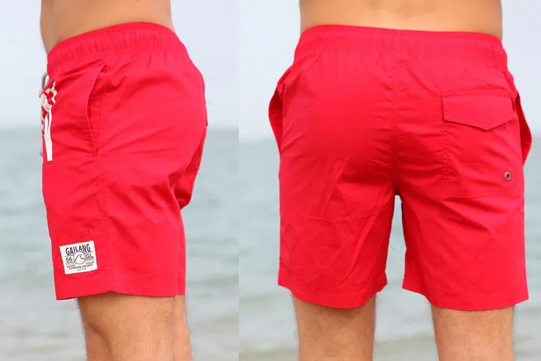 Men's Red HEAVEN Print Beach Board Shorts