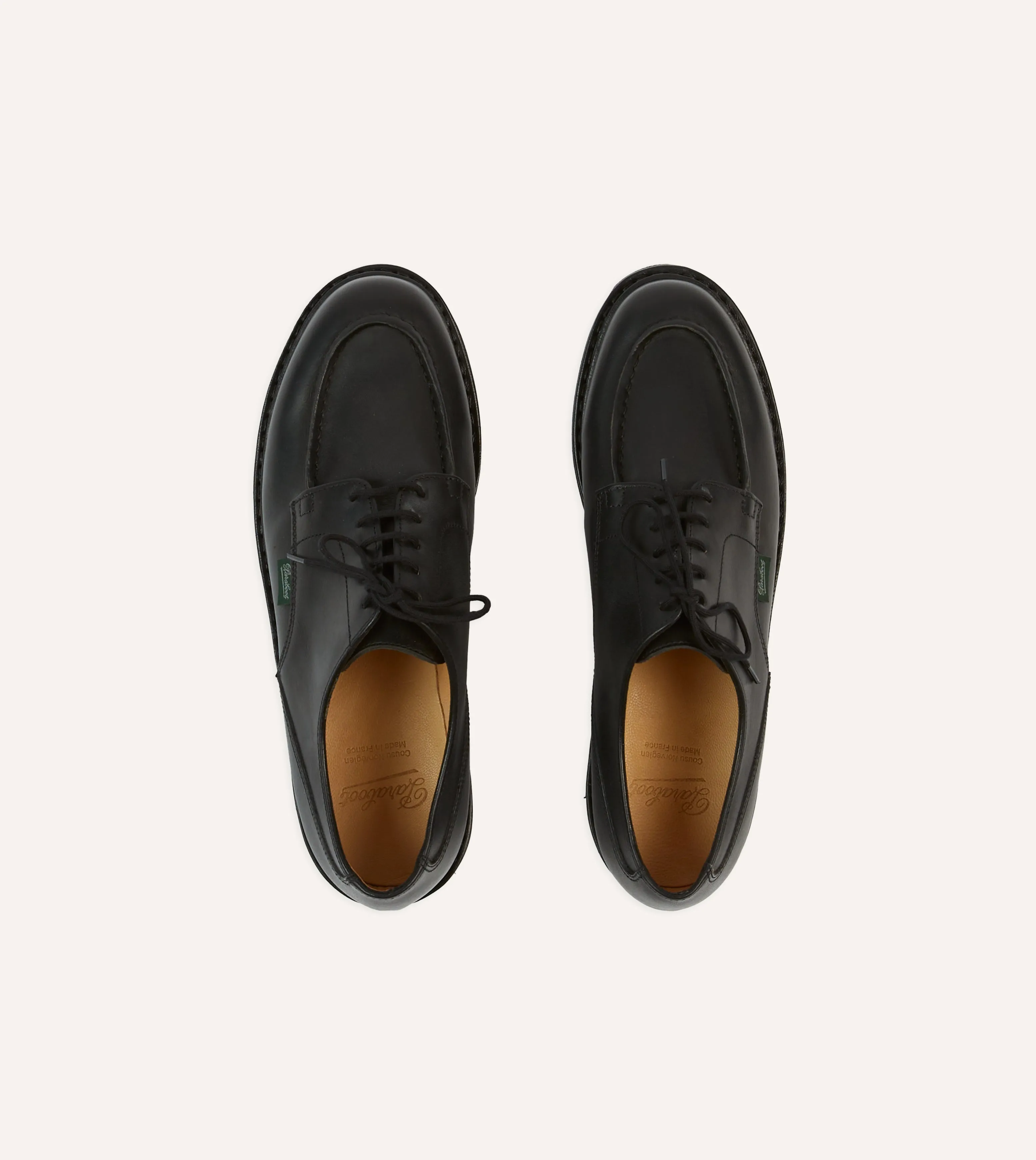 Paraboot Chambord Black Leather Derby Shoe