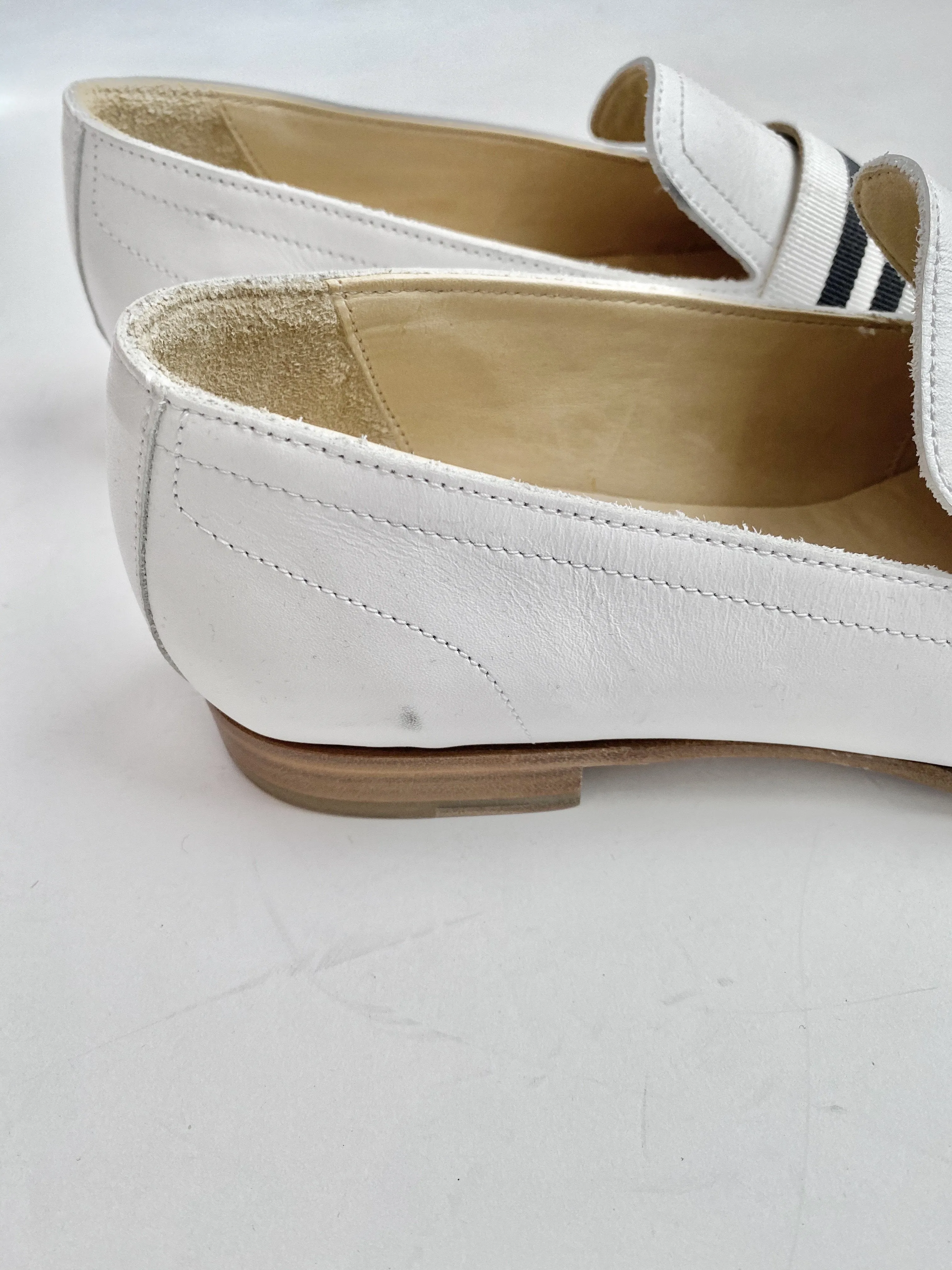 Rag & Bone White Leather Loafers