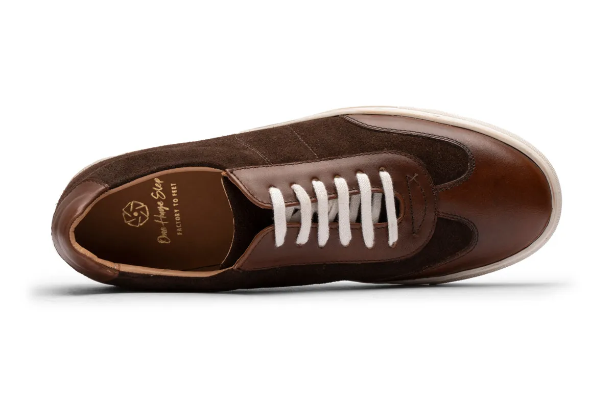 Suede & Smooth Leather combo Oxford Sneaker