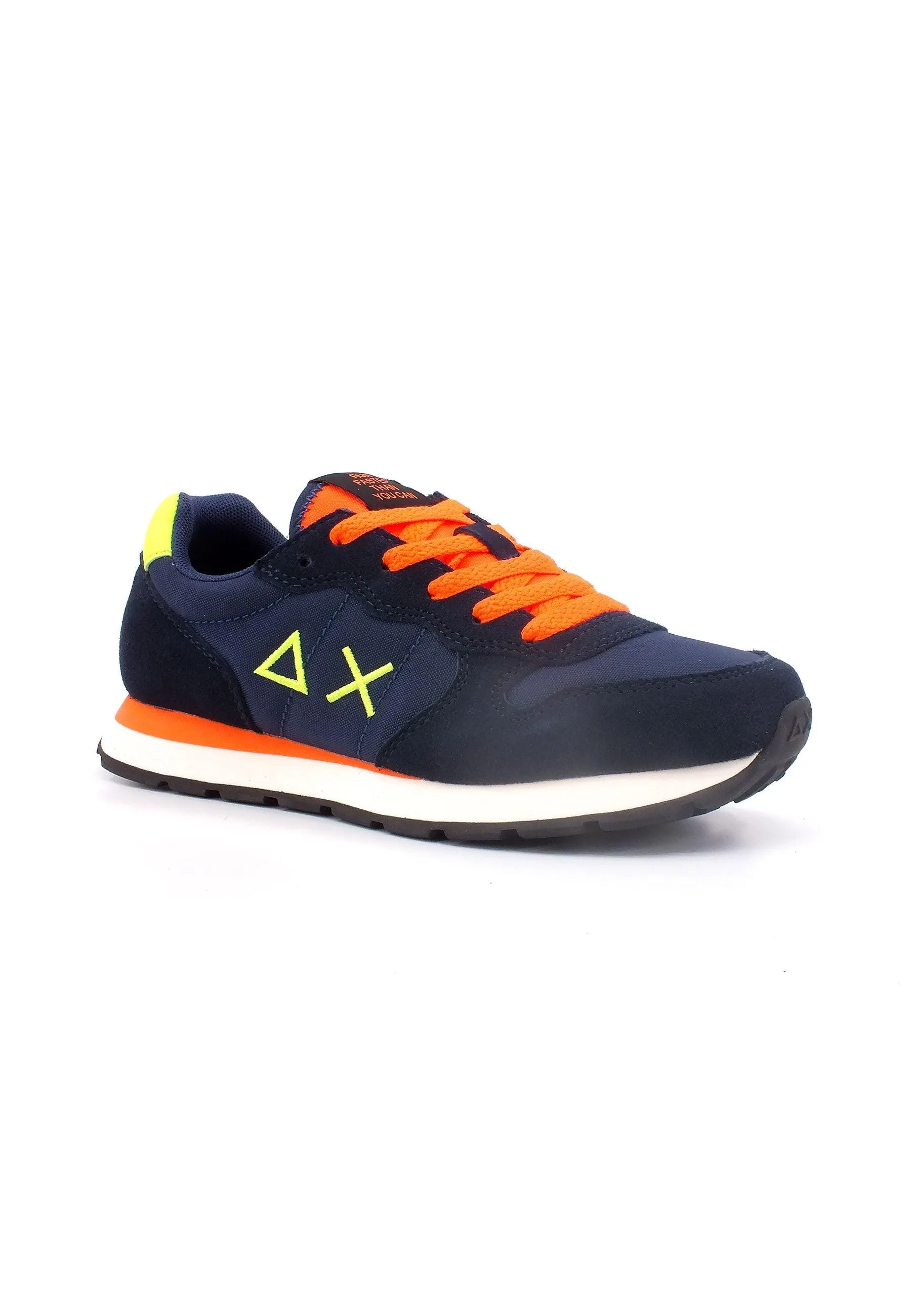 SUN68 Tom Fluo Sneaker Bambino Navy Blue Z33302T