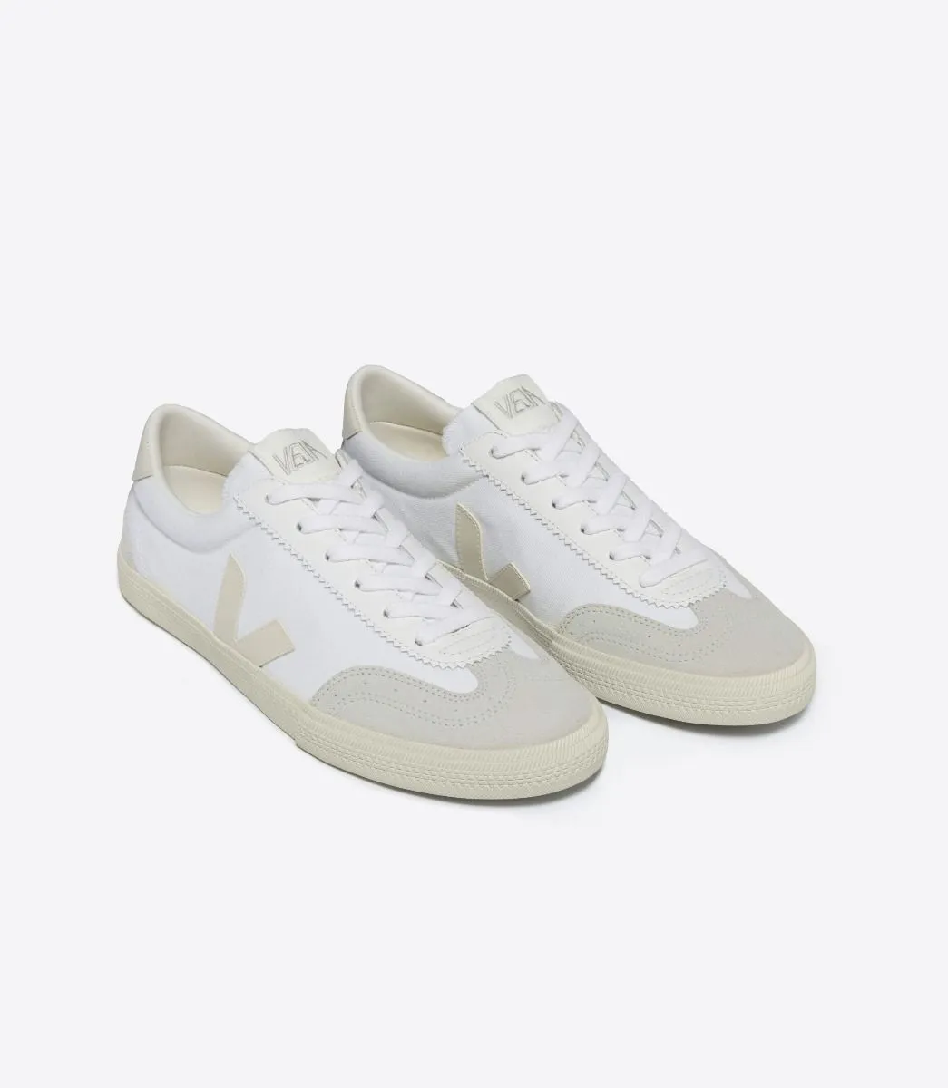 VEJA Men's Volley White Pierre Canvas Leather Sneaker