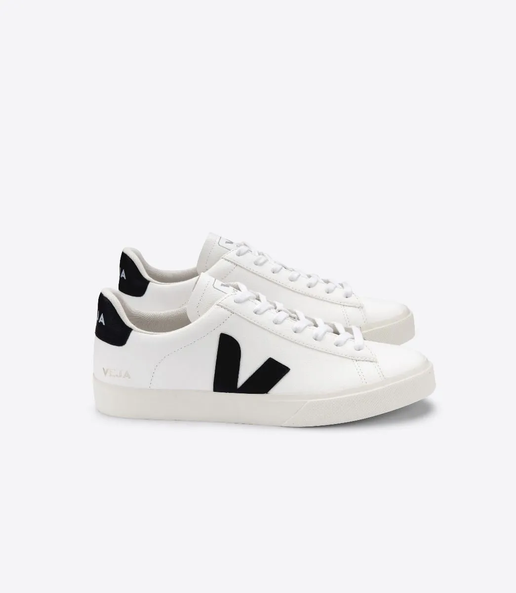 VEJA Women's Campo Chromefree Leather White Black Sneaker