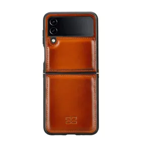 York Samsung Z Flip 4 Leather Back Cover Case